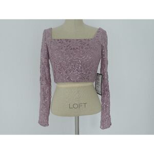 City Studio Glitter Lace Crop Top Size 11